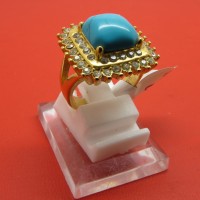 Cincin Titanium Import Gold Wanita / Cewek Model Virus