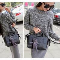 TAS HITAM SLEMPANG JINJING TOTE BAG FASHION CASUAL GAUL WANITA JALAN