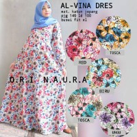 gamis katun jepang / alvina dres ori naura