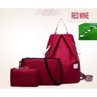 tas ransel merah marun red maron kipling gosh charles and keith wanita