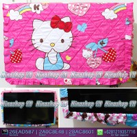 sarung TV, Cover TV, bando TV, Tutup TV LED/LCD motif Hello Kitty Kind