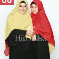 Hijab Alsa Sella 08 Jilbab Segiempat Dua Warna Bolak-balik