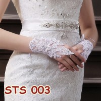 Jual Sarung Tangan Lace Brokat Pengantin Modern l Aksesoris Wedding-STS 003 Murah