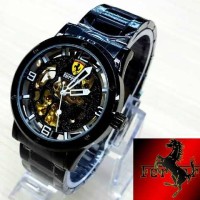 Jual Jam Tangan Ferrari Automatic / Otomatis Black Murah