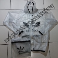 Jual Best Seller - Jas Hujan Adidas Transparan / Raincoat Adidas Murah