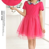 KD10 Princess Girl Dress Import Kids PiNK (Size 12)