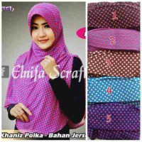 supplier hijab ori elnifa : khaniz polka jersey
