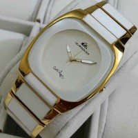 Jual jam tangan QUICKSILVER rantai semi keramik rosegold Murah