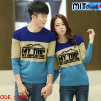 Kaos Couple Lengan Panjang / Baju Pasangan my trip adventure