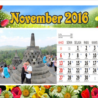 Kalender Meja Bahan Board bisa pakai foto
