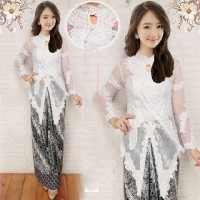 Jual stelan kebaya Shanghai burung putih Murah