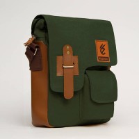 Jual Tas Selempang Pria Waterproof Kulit Kanvas Slingbag Gadget Organizer Murah