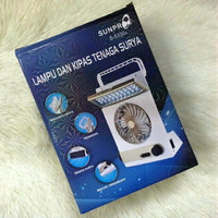 Lampu Emergency + Kipas Tenaga Charger Tenaga Surya
