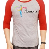 Kaos Raglan Visit Indonesia uk Anak & Dewasa ( 3 - L )