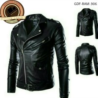 Jual jaket semi kulit bikers/ jaket bikers klasik rock N roll Murah