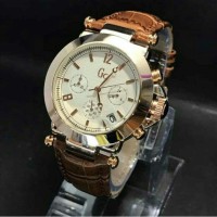 jam tangan,gc wanita tali kulit,date/crono aktif,warna coklat