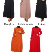 gamis jersey polos belah 8 1357