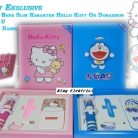 Jual Paket Eksklusif POWER BANK Karakter Doremon Or Hello Kitty Murah