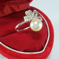 Cincin Perak Mutiara Laut Lombok Grade A