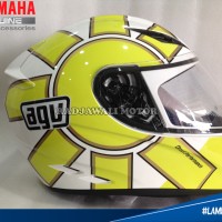 Helm AGV ROSSI GOTHIC 46 WHITE (OFFICIAL) ASLI YAMAHA