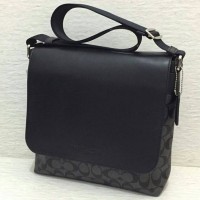 JUAL TAS COACH CHARLES SMALL MESSENGER SIGNATURE BLACK ORIGINAL ASLI