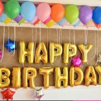 Jual BALON FOIL HURUF/BALON PESTA 40CM/BALON ULANG TAHUN/GOLD DAN SILVER Murah