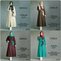 Ferlin Coat / dress muslimah / gamis murah / baju musli Limited