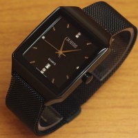 Jam Tangan Pria Guess Pasir Magnet Black Kw SUper Murah