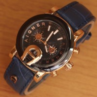 Jam Tangan Wanita Aigner Blue Leather Kw Super Murah