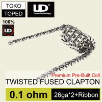 Jual Authentic UD Twisted Fused Clapton SS Coil 0.1 ohm | Stainless Steel Murah