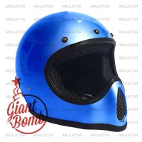 Helm Cakil Vespa Motocross Replika Bell Moto3 moto4 moto 3/4 blue Bomb
