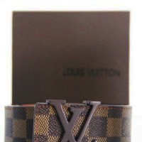 GESPER IKAT PINGGANG KULIT PRIA | SABUK LOUIS VUITTON LV DAMIER COKLAT