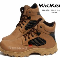 Jual Sepatu Boots Kickers Krem Murah
