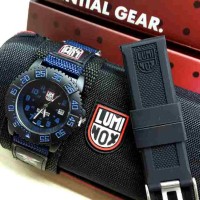 LML01BBL Jam Tangan Pria Luminox Free Box dan Tali Rubber BLACK BLUE