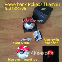 Jual powerbank pokemon pokeball lampu 6000mAh ( pikachu doraemon avenger ) Murah