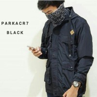 Jaket Parka Four Pocket Nike CR7 Despo Warna Hitam / Black