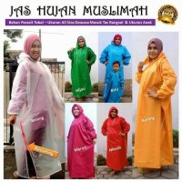 Jual Jas Hujan Muslimah Gamis Polos/Mantel Gamis Muslimah Murah