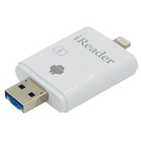 Jual iReader Lightning Card Reader Micro SD Slot - White Murah