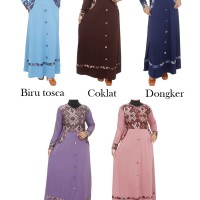 GAMIS SPANDEK JERSEY POLOS KOMBINASI BATIK 1361