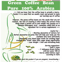 Jual Kopi Hijau / Green Coffee Bean Organic (Kesehatan/Melangsingkan) Murah