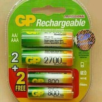 Jual Baterry GP Professional 2pcs AA + 2pcs AAA Rechargeable Pack Murah