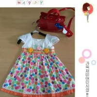 dress pakaian bayi baju anak perempuan orange 1 tahun