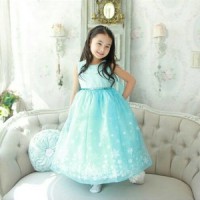 Jual Dress Elsa Ice Blue Murah