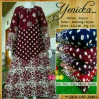 Jual LONGSRESS JUMBO YENICKA/ DASTER MURAH/ GROSIR BATIK PEKALONGAN Murah