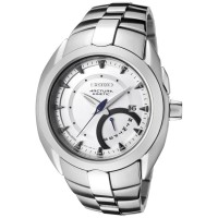 Seiko Arctura Kinetic Retro Day Jam Tangan Pria - Silver - Strap S