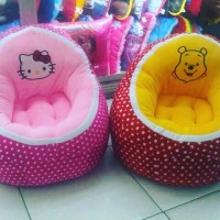 Kursi atau sofa printing empuk hello kitty & winnie the pooh SNI murah