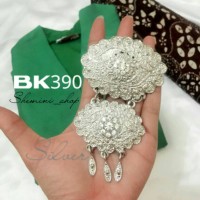 Jual BROS KEBAYA KUTU BARU 2 SUSUN KODE : BK390 ( Silver ) Murah