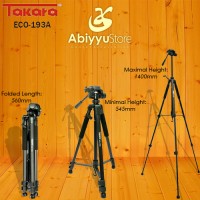 Jual Tripod Takara Eco 193A / Tripod Kamera DSLR Free Tas Murah