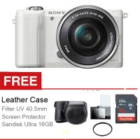 Sony Alpha A5000 Lensa 16-50mm Free Aksessories Kamera