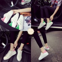 KOREAN HOOK sepatu kets casual impor white kulit adidas sekolah korea